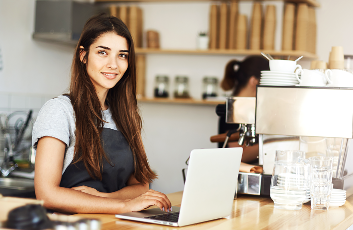 Girl with laptop