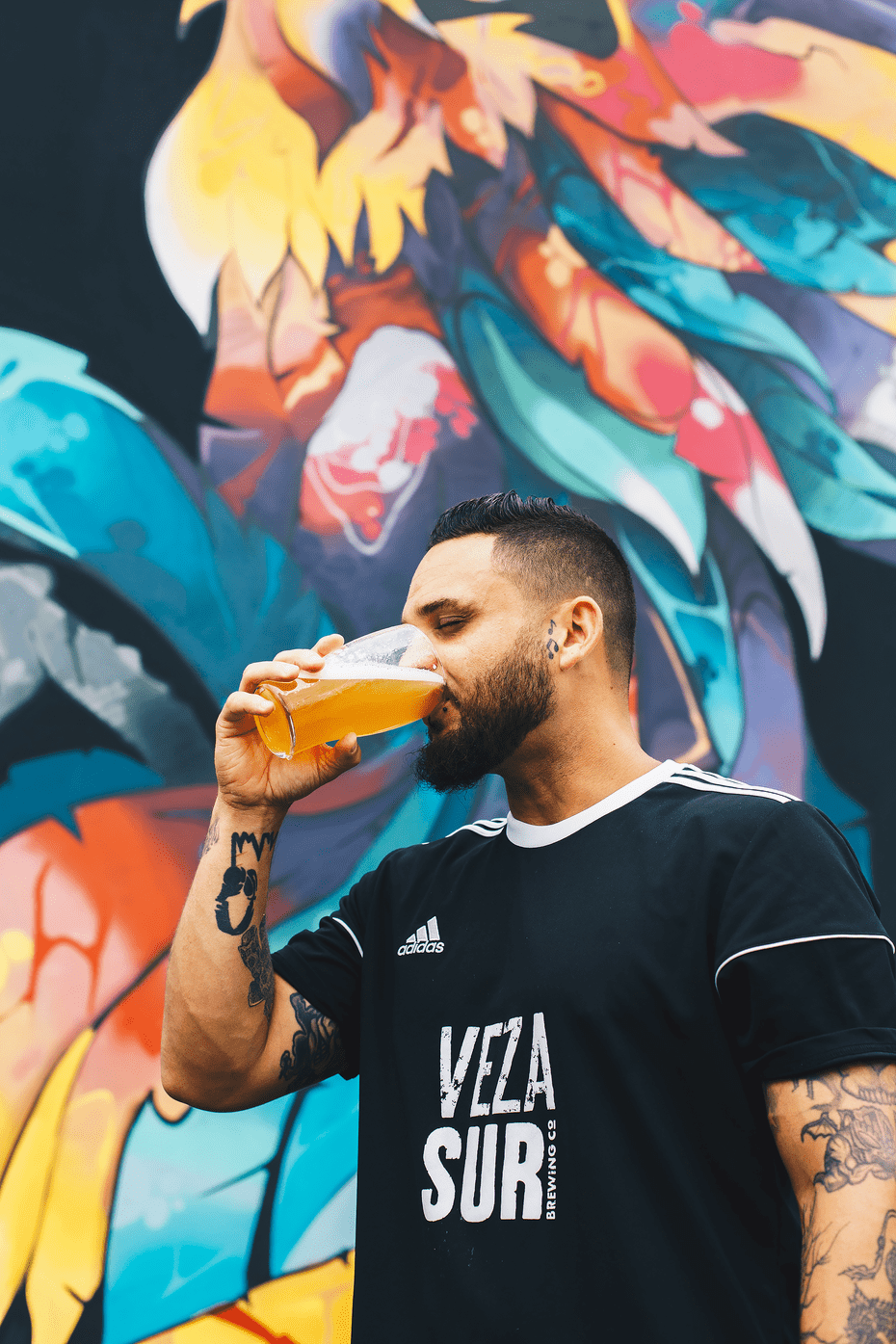 man drink beer